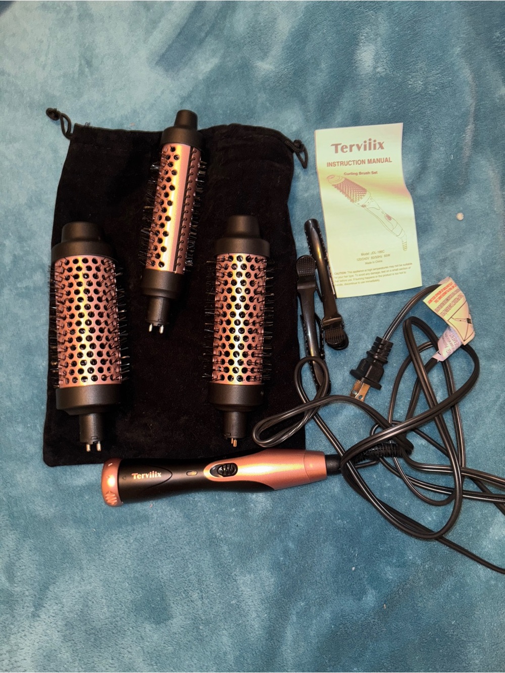 3-in-1 Hot Air Styling Brush Set in Rose Gold